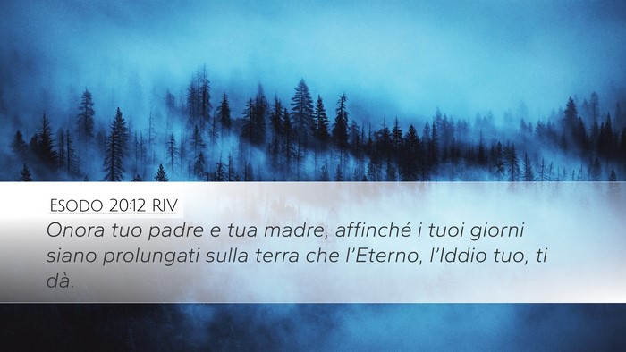 Esodo 20:12 RIV Bible Verse Image