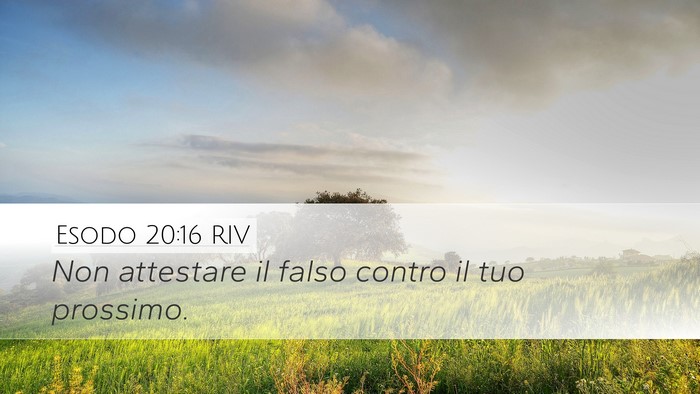 Esodo 20:16 RIV Bible Verse Image
