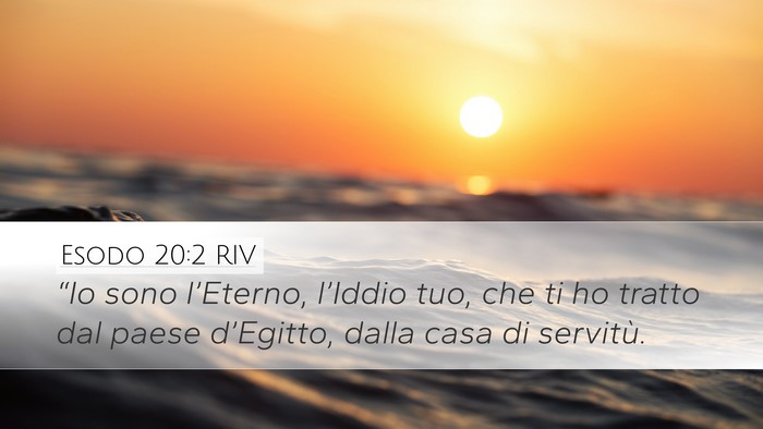 Esodo 20:2 RIV Bible Verse Image