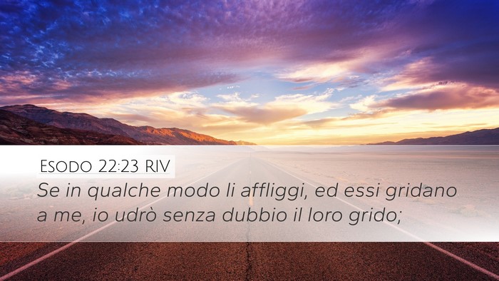 Esodo 22:23 RIV Bible Verse Image