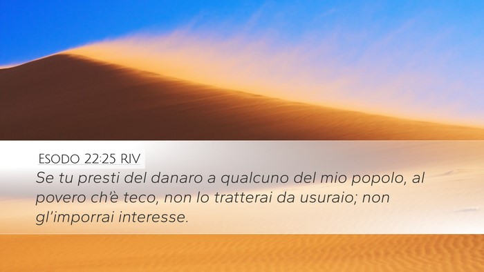 Esodo 22:25 RIV Bible Verse Image