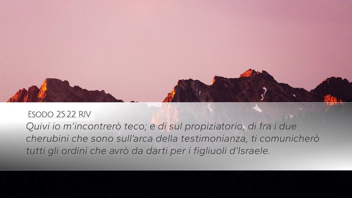 Esodo 25:22 RIV Bible Verse Image