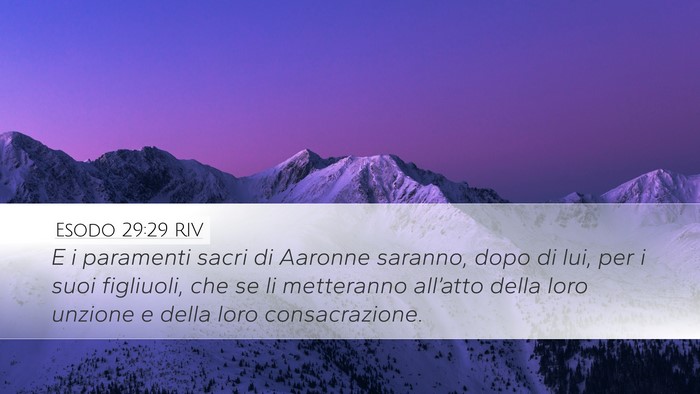 Esodo 29:29 RIV Bible Verse Image