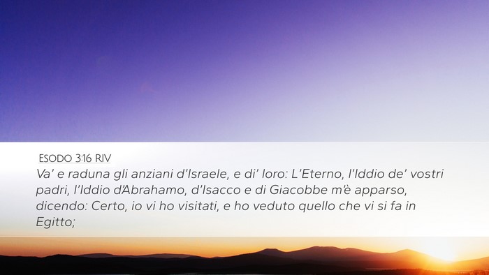 Esodo 3:16 RIV Bible Verse Image