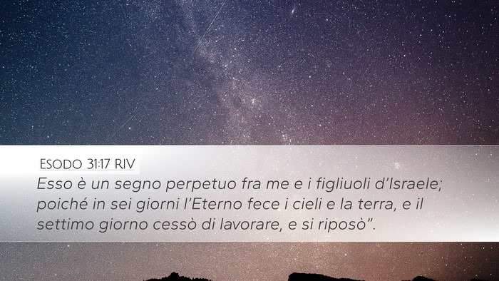 Esodo 31:17 RIV Bible Verse Image