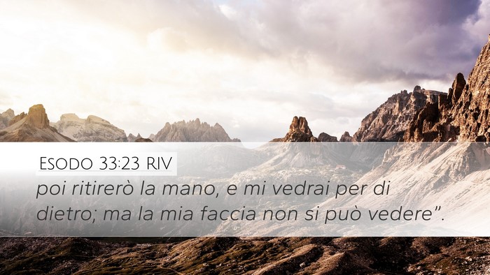 Esodo 33:23 RIV Bible Verse Image