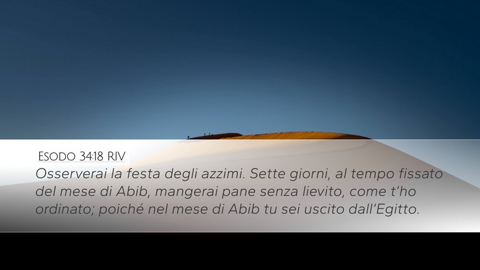 Esodo 34:18 RIV Bible Verse Image