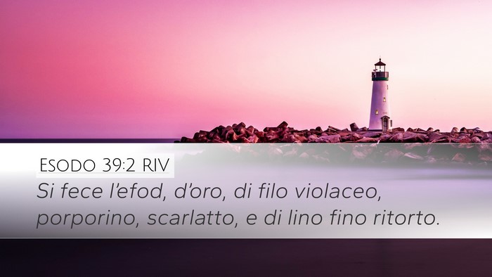 Esodo 39:2 RIV Bible Verse Image