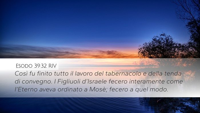 Esodo 39:32 RIV Bible Verse Image