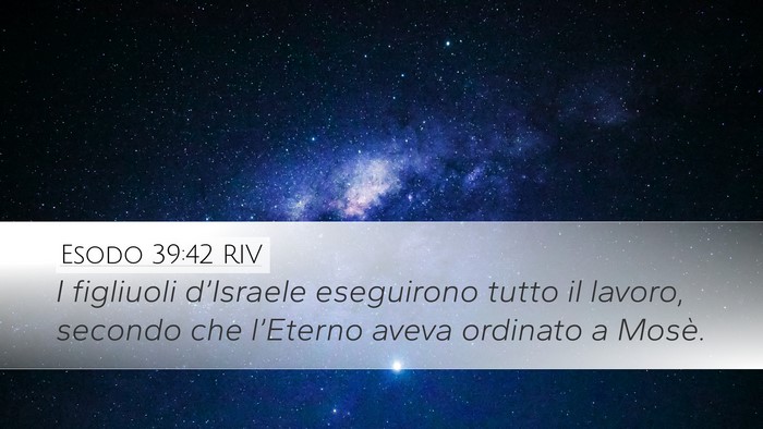 Esodo 39:42 RIV Bible Verse Image