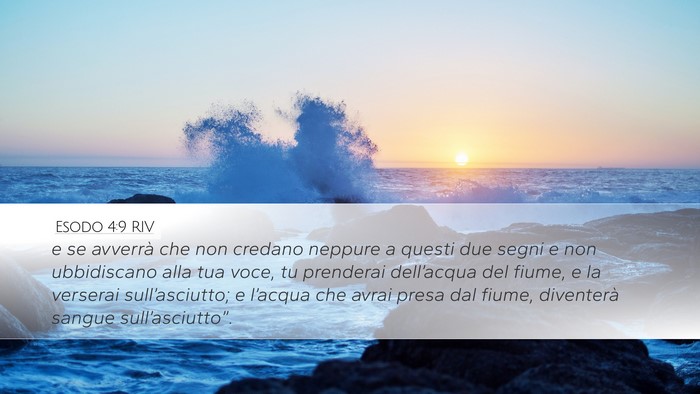 Esodo 4:9 RIV Bible Verse Image