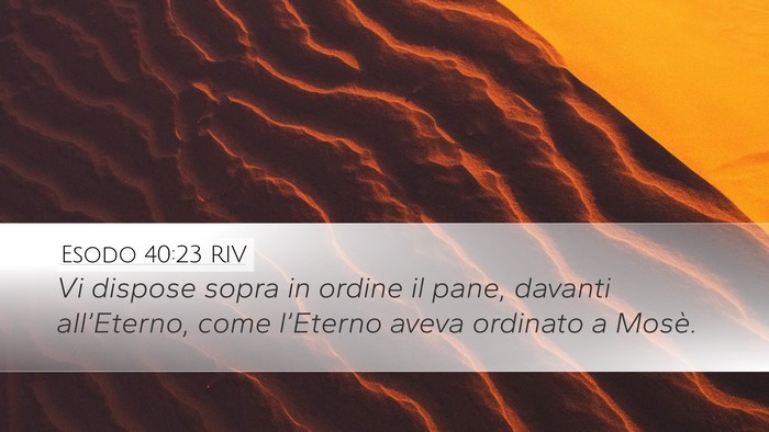 Esodo 40:23 RIV Bible Verse Image