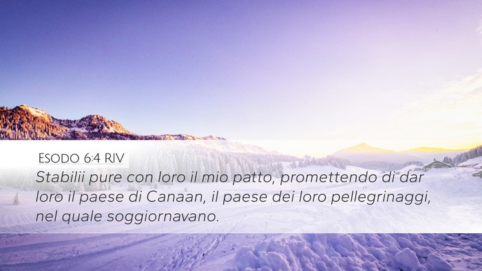 Esodo 6:4 RIV Desktop Wallpaper - Stabilii pure con loro il mio patto, promettendo - Desktop Bible Verse Wallpaper