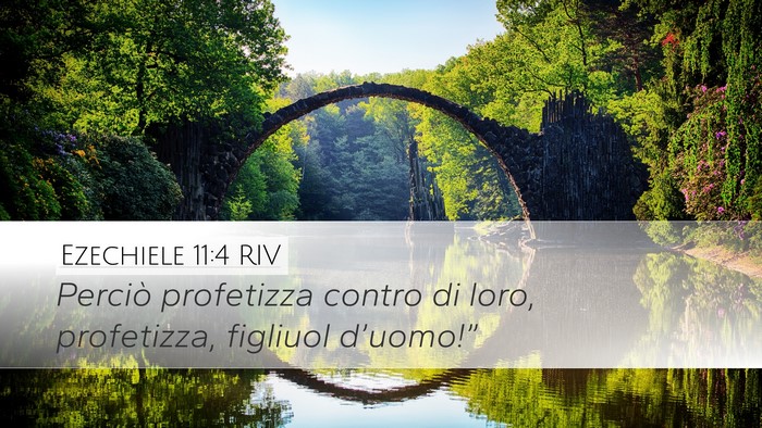 Ezechiele 11:4 RIV Desktop Wallpaper - Perciò profetizza contro di loro, profetizza, - Desktop Bible Verse Wallpaper