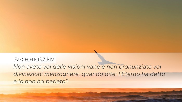 Ezechiele 13:7 RIV Bible Verse Image
