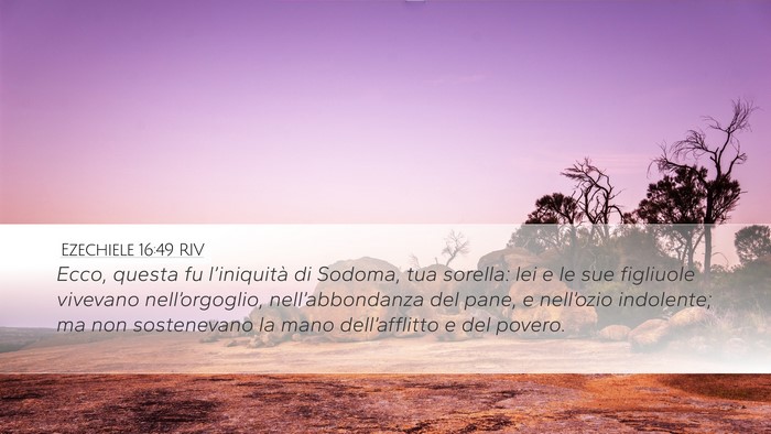 Ezechiele 16:49 RIV Bible Verse Image