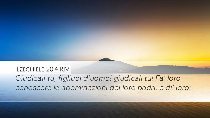 Ezechiele 20:4 RIV Bible Verse Image