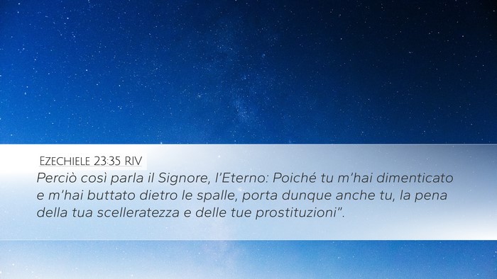 Ezechiele 23:35 RIV Bible Verse Image