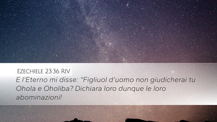 Ezechiele 23:36 RIV Bible Verse Image