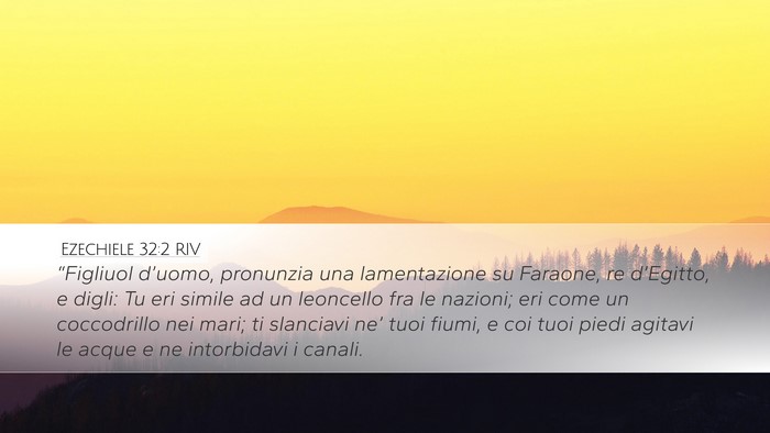 Ezechiele 32:2 RIV Bible Verse Image