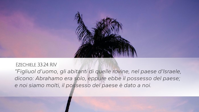 Ezechiele 33:24 RIV Bible Verse Image