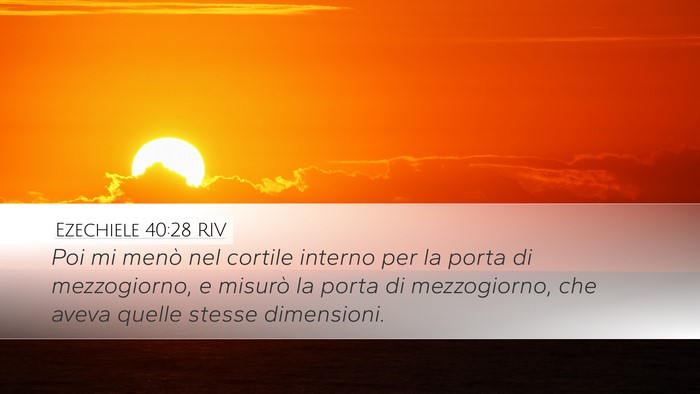 Ezechiele 40:28 RIV Bible Verse Image
