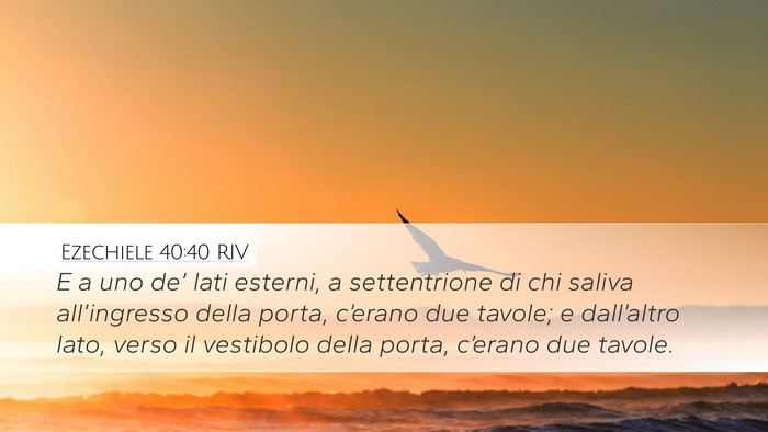 Ezechiele 40:40 RIV Bible Verse Image
