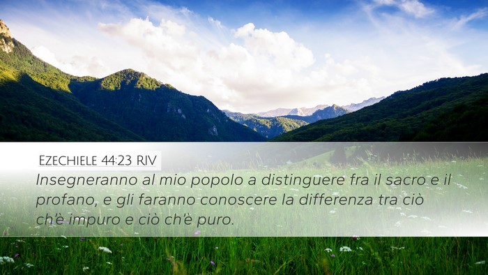 Ezechiele 44:23 RIV Bible Verse Image