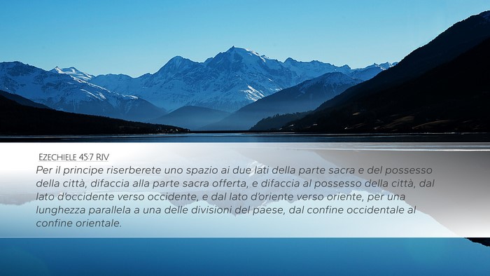 Ezechiele 45:7 RIV Bible Verse Image