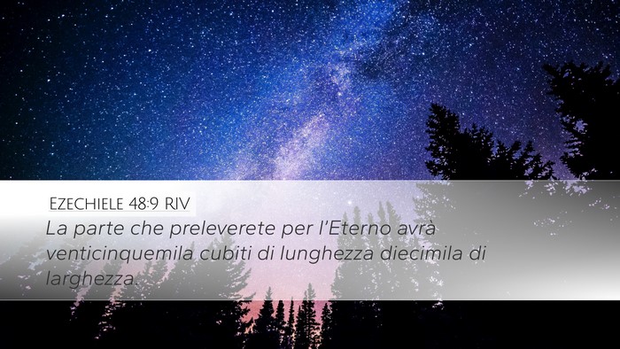 Ezechiele 48:9 RIV Desktop Wallpaper - La parte che preleverete per l’Eterno avrà - Desktop Bible Verse Wallpaper