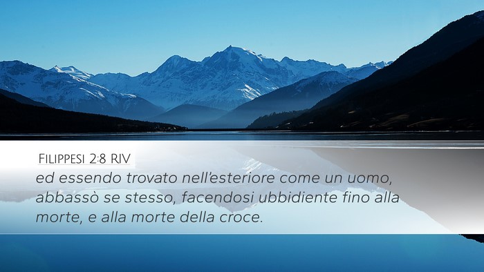 Filippesi 2:8 RIV Bible Verse Image