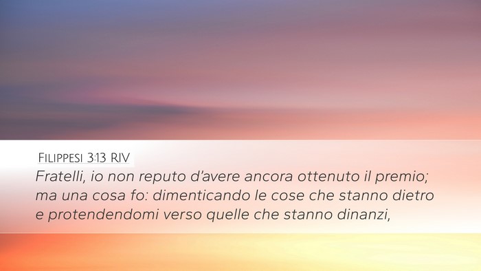 Filippesi 3:13 RIV Bible Verse Image