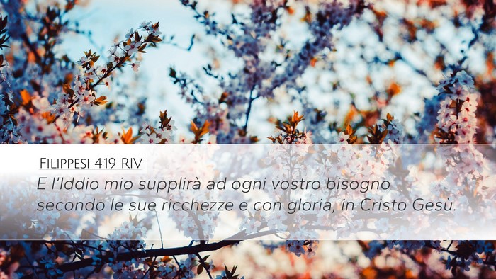 Filippesi 4:19 RIV Bible Verse Image