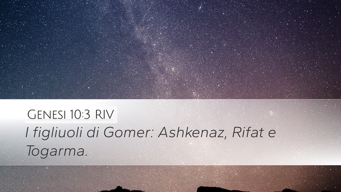 Genesi 10:3 RIV Bible Verse Image