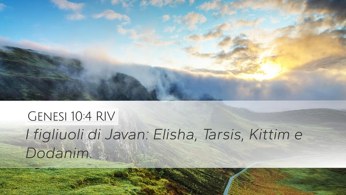Genesi 10:4 RIV Bible Verse Image