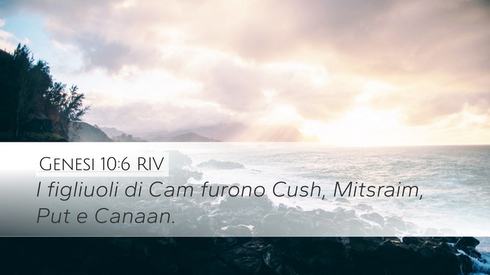 Genesi 10:6 RIV Bible Verse Image