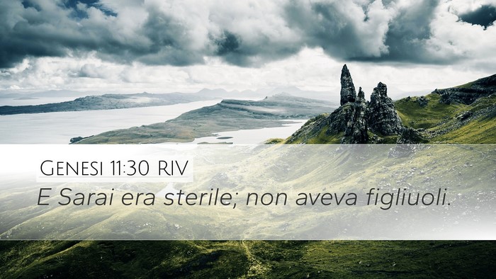 Genesi 11:30 RIV Bible Verse Image