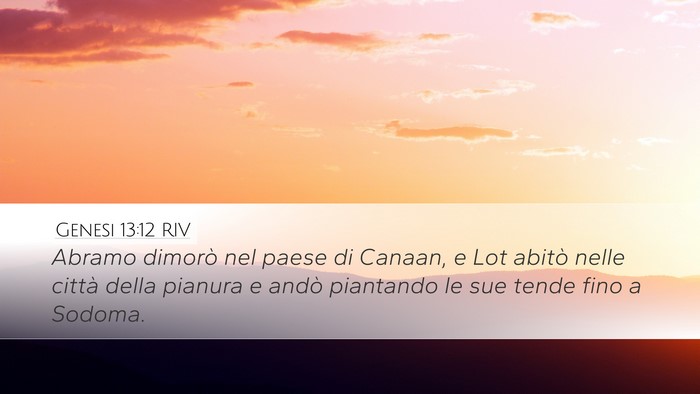 Genesi 13:12 RIV Bible Verse Image