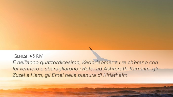 Genesi 14:5 RIV Bible Verse Image