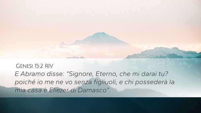 Genesi 15:2 RIV Bible Verse Image