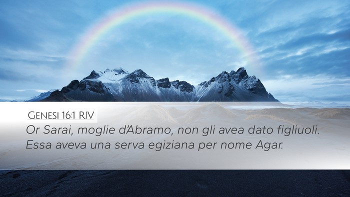 Genesi 16:1 RIV Desktop Wallpaper - Or Sarai, moglie d’Abramo, non gli avea dato - Desktop Bible Verse Wallpaper