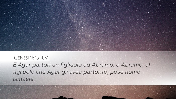 Genesi 16:15 RIV Bible Verse Image