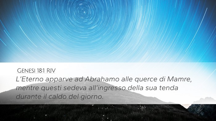 Genesi 18:1 RIV Desktop Wallpaper - L’Eterno apparve ad Abrahamo alle querce di - Desktop Bible Verse Wallpaper