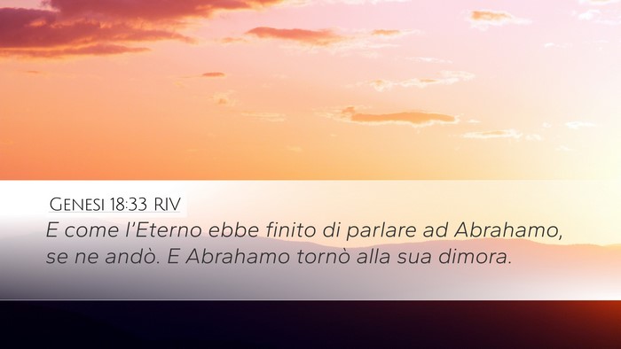 Genesi 18:33 RIV Bible Verse Image