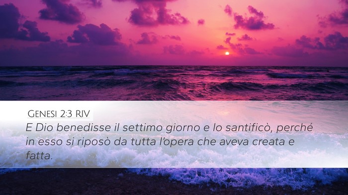 Genesi 2:3 RIV Bible Verse Image