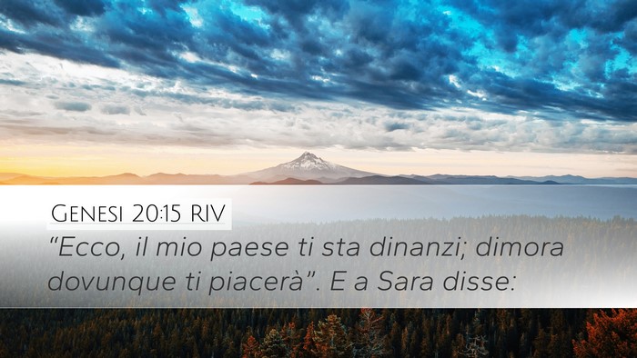 Genesi 20:15 RIV Bible Verse Image