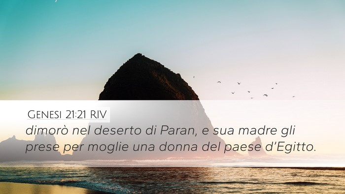 Genesi 21:21 RIV Bible Verse Image