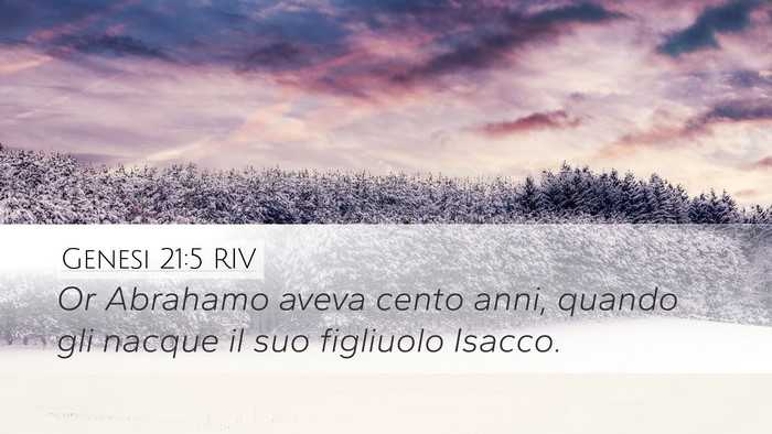 Genesi 21:5 RIV Bible Verse Image