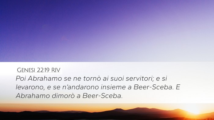 Genesi 22:19 RIV Bible Verse Image