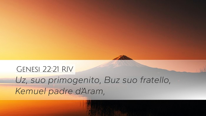 Genesi 22:21 RIV Bible Verse Image
